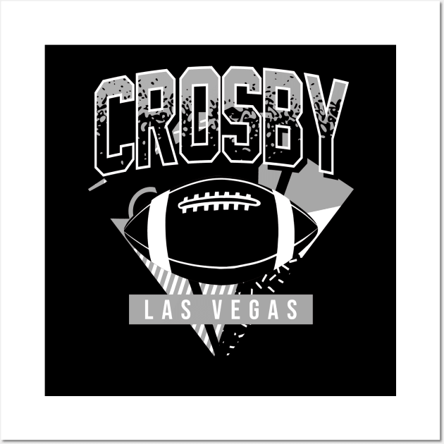 Vintage Las Vegas Football Crosby Wall Art by funandgames